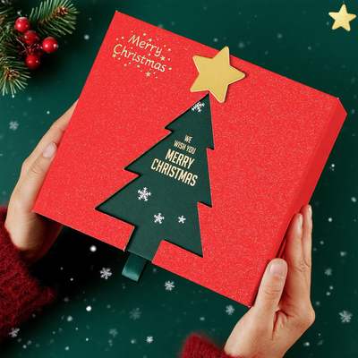 Boîte de Noël personnalisée industrielle pour chaussettes de bougies Emballage cadeau personnalisé artisanal