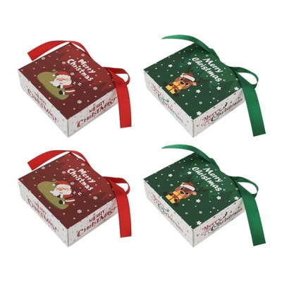Boîte cadeau personnalisée Joyeux Noël 2025 Emballage de vacances personnalisé pour cadeaux d'entreprise Décorations festives