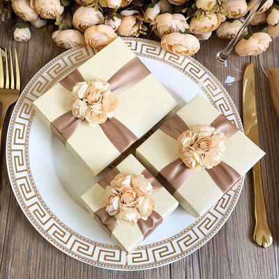 Boîtes cadeaux de mariage personnalisées en emballage biodégradable pour cosmétiques, fêtes et événements