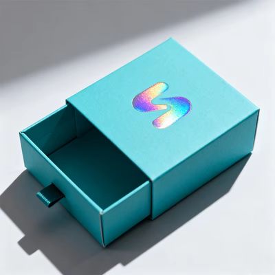 Boîte à bijoux en carton blanc pour emballage cadeau, coulissante, motif carré de luxe, en gros