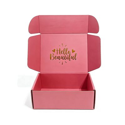 Boîte aux lettres personnalisée en carton rose petit et lourd pour emballage de pâtisseries au chocolat