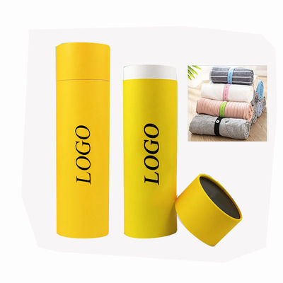 Emballage à la main en carton CMYK en papier cylindrique en tube pour chaussettes et sous-vêtements