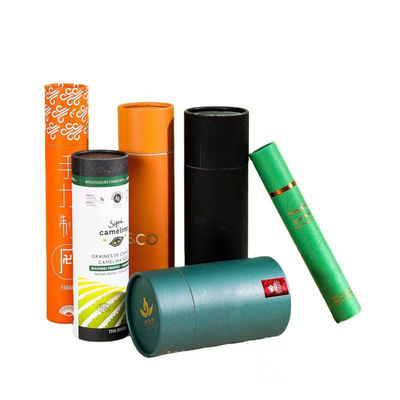 Boîte d'emballage de tube à bougies de thé Boîte de tube en papier cylindrique ronde