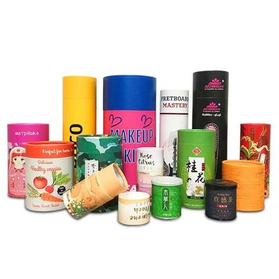 Boîte d'emballage de tube à bougies de thé Boîte de tube en papier cylindrique ronde