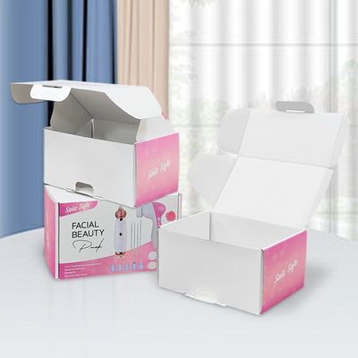 Boîtes d'emballage plates rose recyclables pour outils de nettoyage électrique