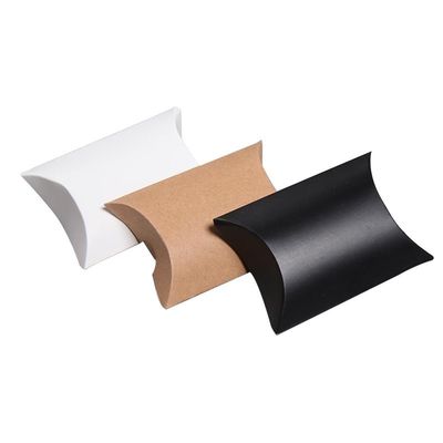 Type de papier personnalisé Le plus populaire Carton Brown Kraft Blanc Emballage en carton Chocolat Bonbons Boîte à oreiller en papier