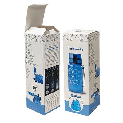 Boîte d'emballage cosmétique pliable de luxe en papier cartonné pour les soins de la peau à l'envers