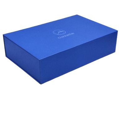 Emballage de tiroirs en carton ouvert en papier bleu recyclable pour des soins de la peau élégants