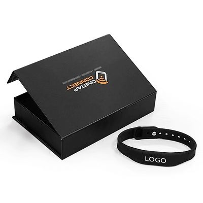 Boîte cadeau personnalisée imperméable pour événement de festival RFID bracelet en silicone lavable