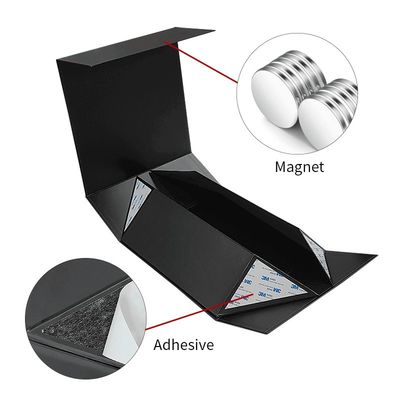 Boîte d'emballage en verre de banquet avec finition UV personnalisée et fermeture magnétique pliable