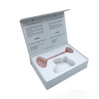 Boîte à flaps de livre Logo personnalisé imprimé Boîte rigide magnétique pour outil à rouleaux de Guasha Jade Gua Sha