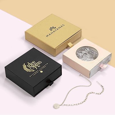 Boîte d'affichage en carton rigide Boîte d'emballage de bijoux pour boucles d'oreilles en collier