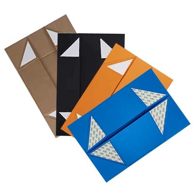 Boîte d'emballage magnétique en carton de luxe A3 A4 A5 Boîte cadeau à flaps magnétiques pliables profonds