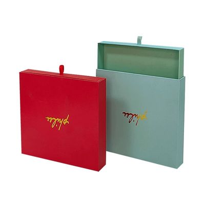 Emballage de luxe en carton portefeuille boîte de tiroir boîte cadeau en papier Emballage logo personnalisé