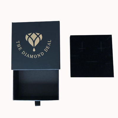 Boîtes rigides Fin Collier de style or noir Boîte cadeau pour les exigences spécifiques du client