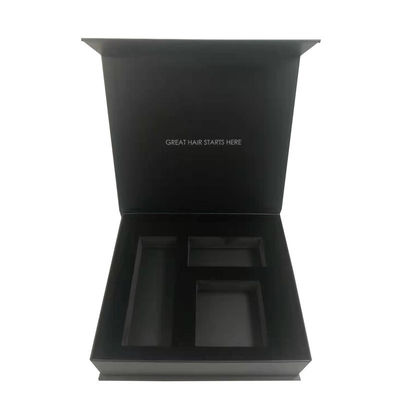 Carton Noir Mat Luxe Emballage de miel Ensemble cadeau Taille personnalisée Crème Jar Magnétique Carton rigide