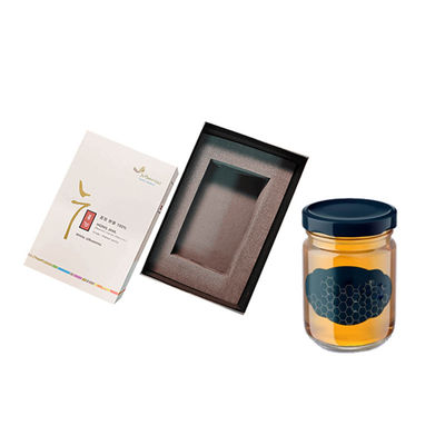 Carton Noir Mat Luxe Emballage de miel Ensemble cadeau Taille personnalisée Crème Jar Magnétique Carton rigide