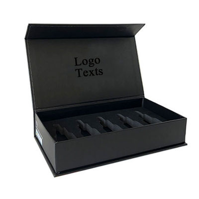 Carton Noir Mat Luxe Emballage de miel Ensemble cadeau Taille personnalisée Crème Jar Magnétique Carton rigide