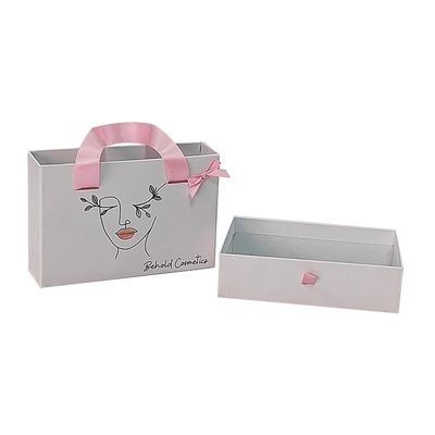 Autres Impression de logo de type boîte Portefeuille de luxe Boîtes à glissière en carton avec poignée de ruban