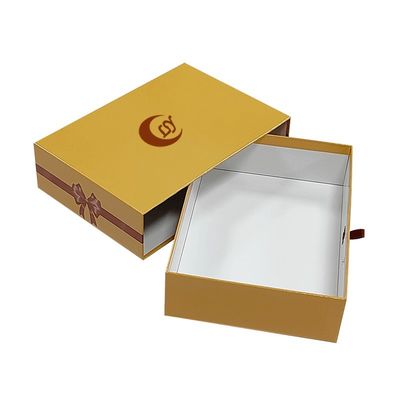 Logo personnalisé de luxe petit tiroir boîte de carton bijoux boîte d'emballage tiroir coulissant boîte en papier pour cadeau de collier