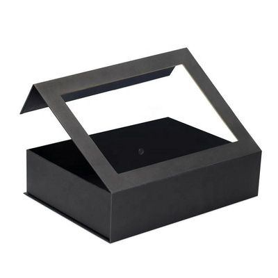 Boîte cadeau à fermeture magnétique à grande taille avec couvercle transparent
