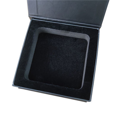 Autres Conception personnalisée papier mat noir rigide carton emballage cadeau boîte magnétique avec insert en mousse