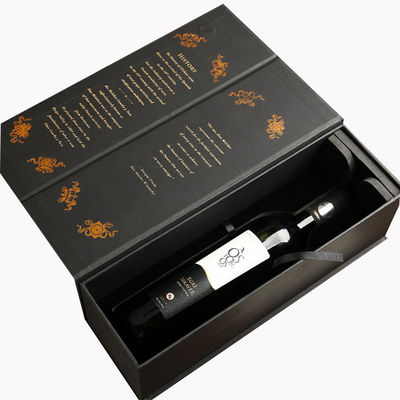 Boîte en papier carton rigide en forme de livre magnétique en CMYK en forme de vin rouge cadeau pour emballage de luxe