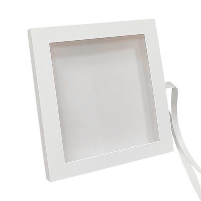 Boîte d'affichage en carton carré boîte cadeau à fermeture magnétique recyclée avec fenêtre transparente
