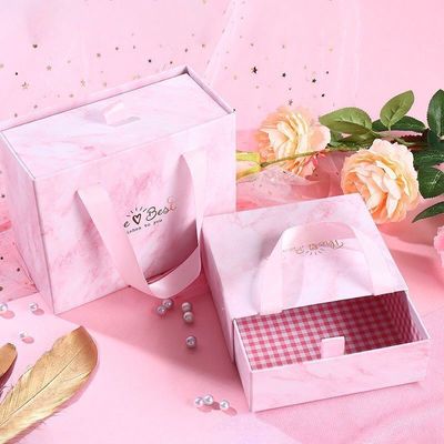 Papeterie rigide de luxe Petite boîte de tiroir Emballage avec logo personnalisé et matériau recyclable