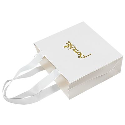 Sacs cadeaux en papier recyclé pliable personnalisé Sacs en papier boutique avec poignée