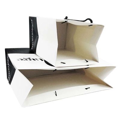 OEM Designs personnalisés Luxe Matte Gift Shopping Sac en papier avec logo Pour les chaussures de vêtements