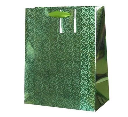 Sac de cadeau en papier vert mat de luxe pour l'emballage de vêtements