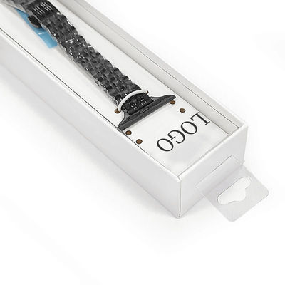 Logo personnalisé Ligne de montres de luxe Boîte d'emballage en carton Boîte de montre longue Boîte de montre Collier Bracelet Boîte cadeau