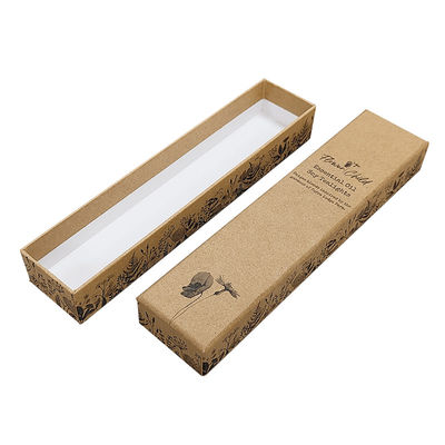 Papeterie design de luxe artisanat d'ivoire papier couvercle et base carton bijoux emballage boîte cadeau avec mousse