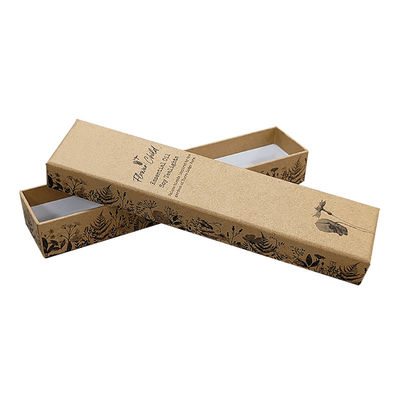 Papeterie design de luxe artisanat d'ivoire papier couvercle et base carton bijoux emballage boîte cadeau avec mousse