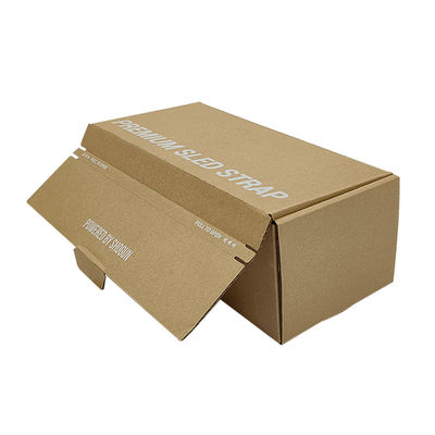 Certificat FSC Sceaux d'ouverture à bande de déchirure facile Brown Kraft Carton ondulé Boîte d'expédition Fermeture à glissière Boîtes de messagerie