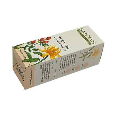 Impression personnalisée Cosmétique de l' huile corporelle revêtue de papier boîtes d' artisanat boîtes de carton pliantes
