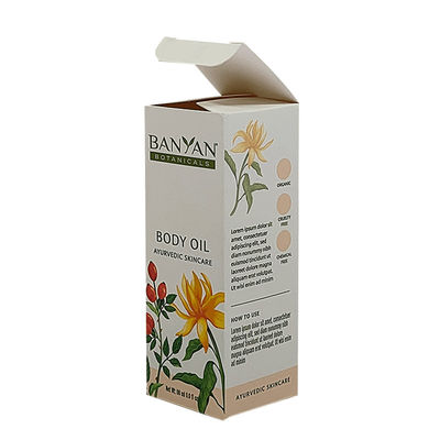 Impression personnalisée Cosmétique de l' huile corporelle revêtue de papier boîtes d' artisanat boîtes de carton pliantes