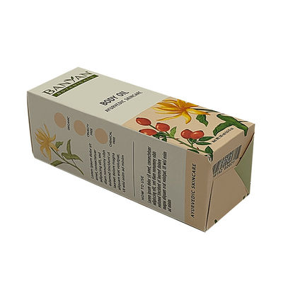 Impression personnalisée Cosmétique de l' huile corporelle revêtue de papier boîtes d' artisanat boîtes de carton pliantes