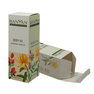 Impression personnalisée Cosmétique de l' huile corporelle revêtue de papier boîtes d' artisanat boîtes de carton pliantes