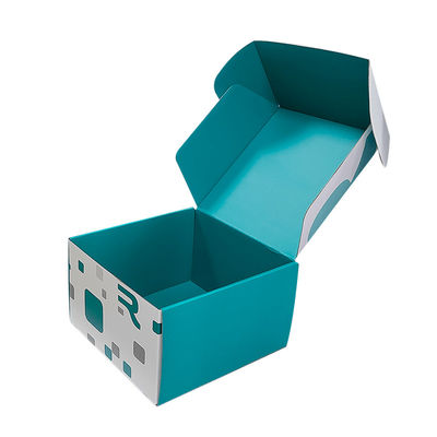 Taille personnalisée Logo Boîtes d'expédition de messagerie mixte bleu blanc Kraft Boîte de messagerie ondulée recyclable