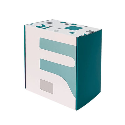 Taille personnalisée Logo Boîtes d'expédition de messagerie mixte bleu blanc Kraft Boîte de messagerie ondulée recyclable