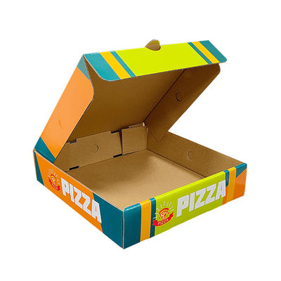 Logo personnalisé recyclé Papier kraft en carton ondulé Emballage pliable Frites Chips Boîte à pizza Emballage Boîtes à emporter