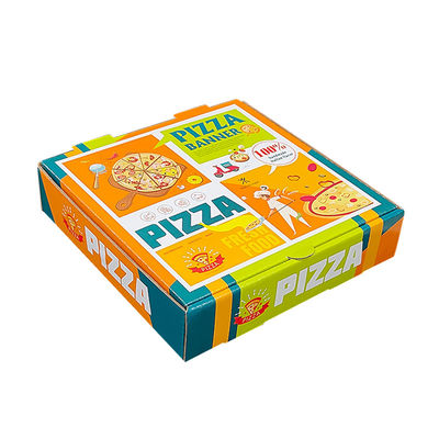 Logo personnalisé recyclé Papier kraft en carton ondulé Emballage pliable Frites Chips Boîte à pizza Emballage Boîtes à emporter