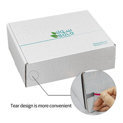 Logo personnalisé Carton ondulé Expédition E Commerce Boîte d'emballage Boîte à fermeture à glissière
