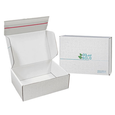 Logo personnalisé Carton ondulé Expédition E Commerce Boîte d'emballage Boîte à fermeture à glissière