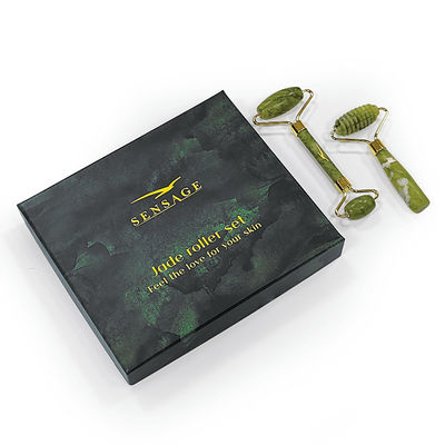 Logo personnalisé Couvercle en carton vert haut couvercle et bas Luxe emballage cosmétique boîte cadeau
