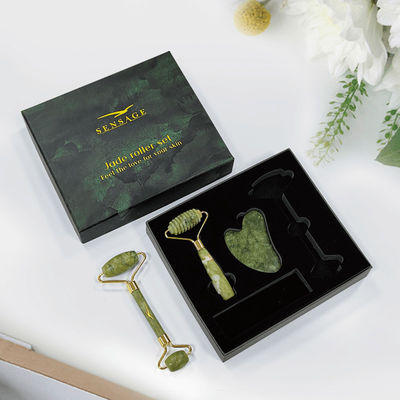 Logo personnalisé Couvercle en carton vert haut couvercle et bas Luxe emballage cosmétique boîte cadeau