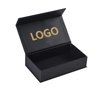 Boîte d'impression sur mesure en carton Boîte cadeau en papier noir avec mousse intérieure