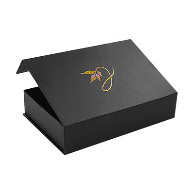 Boîte d'impression sur mesure en carton Boîte cadeau en papier noir avec mousse intérieure